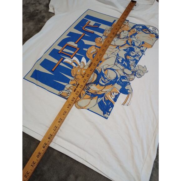 Mens Marvel White  T Shirt  Size XL preowned - Picture 3 of 5